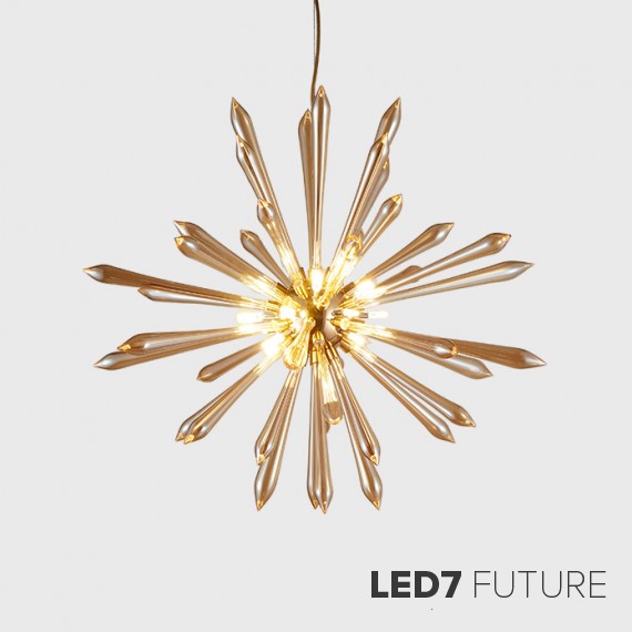 Loft Industry Modern - Crystall Sun Chandelier